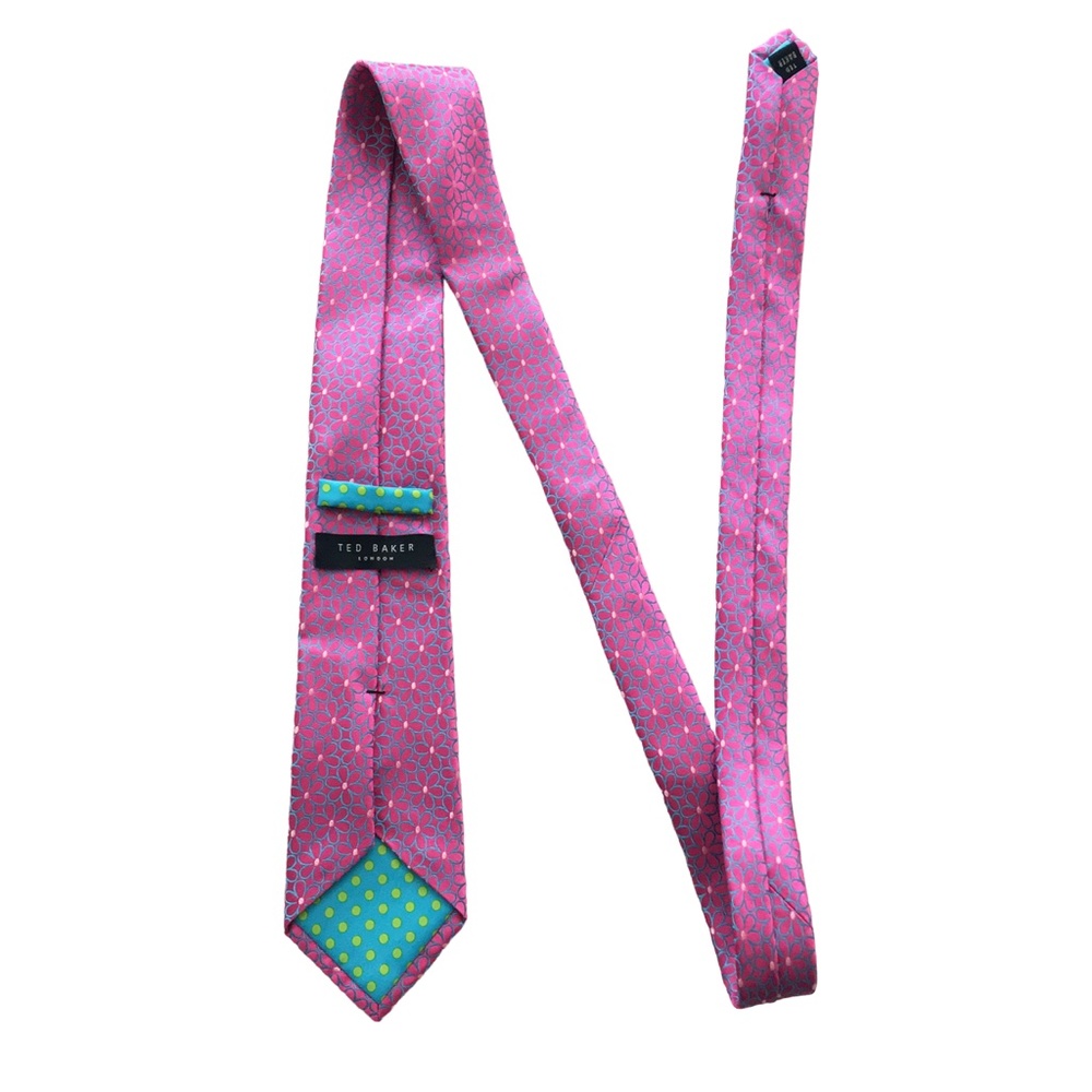 Ted Baker Flower Woven Silk Neck Tie Like New - Picture 4 of 7